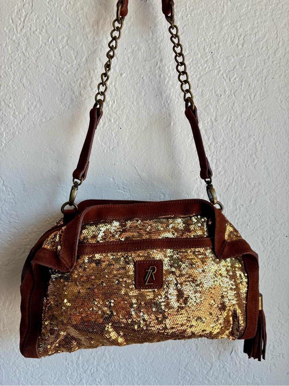 Rachel Zoe sequin folded shoulder bag |Indie Sleaze| Boho Chic